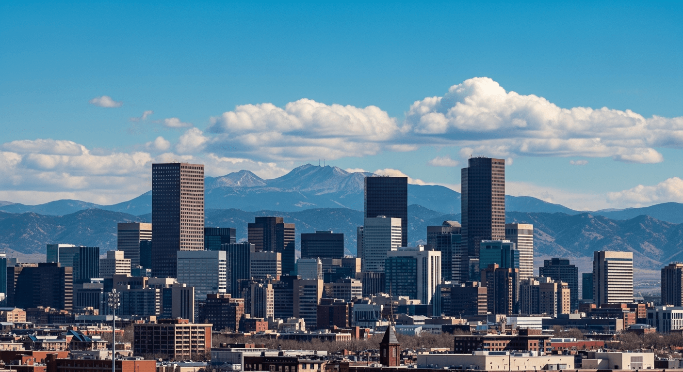 Denver skyline and Front Range